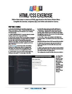 Picture Story website exercise