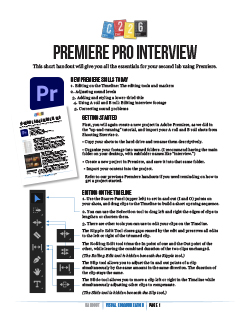 Editing interviews with Premiere handout
