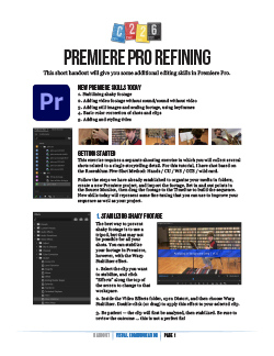 Finer points in Premiere handout