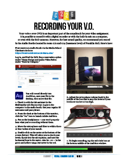 Recording your V.O. handout for C226