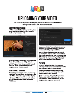 Uploading Video handout for C226