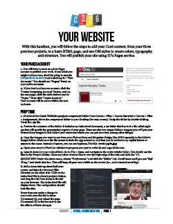 Website project handout for C226